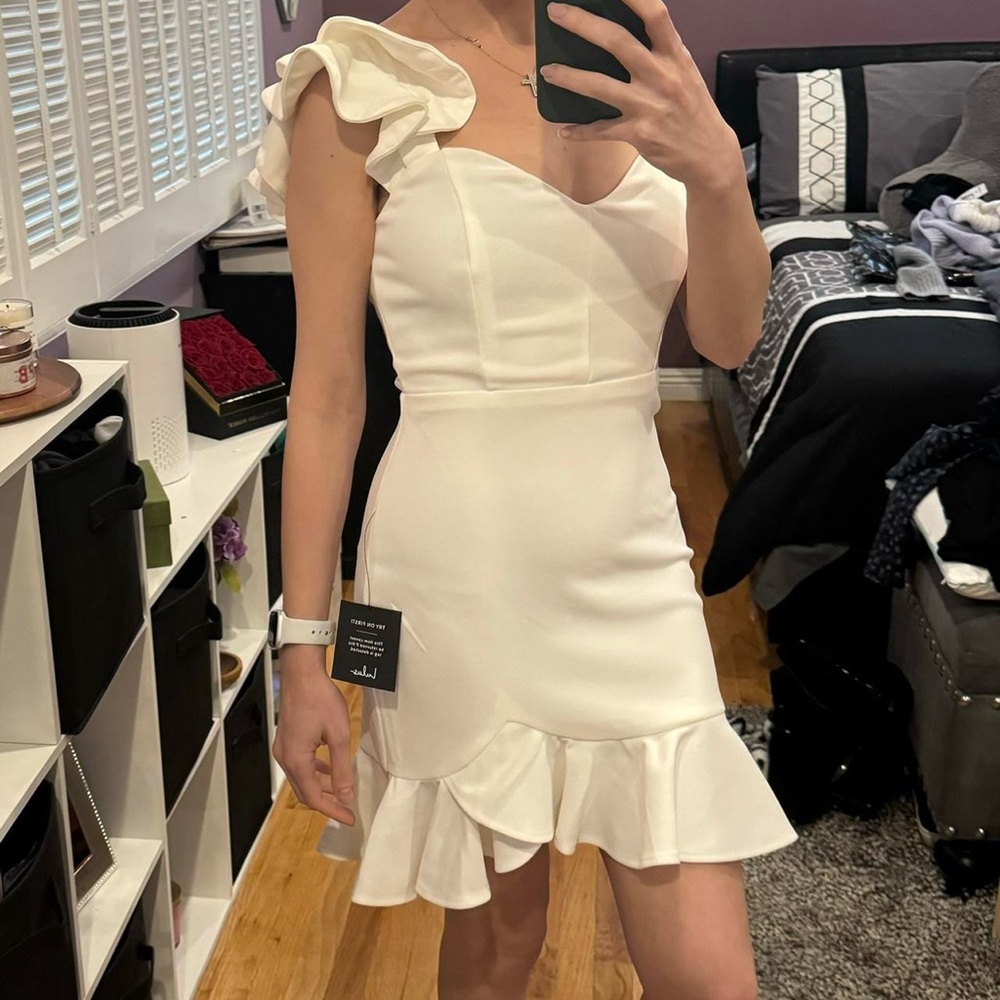 White Ruffled Dress